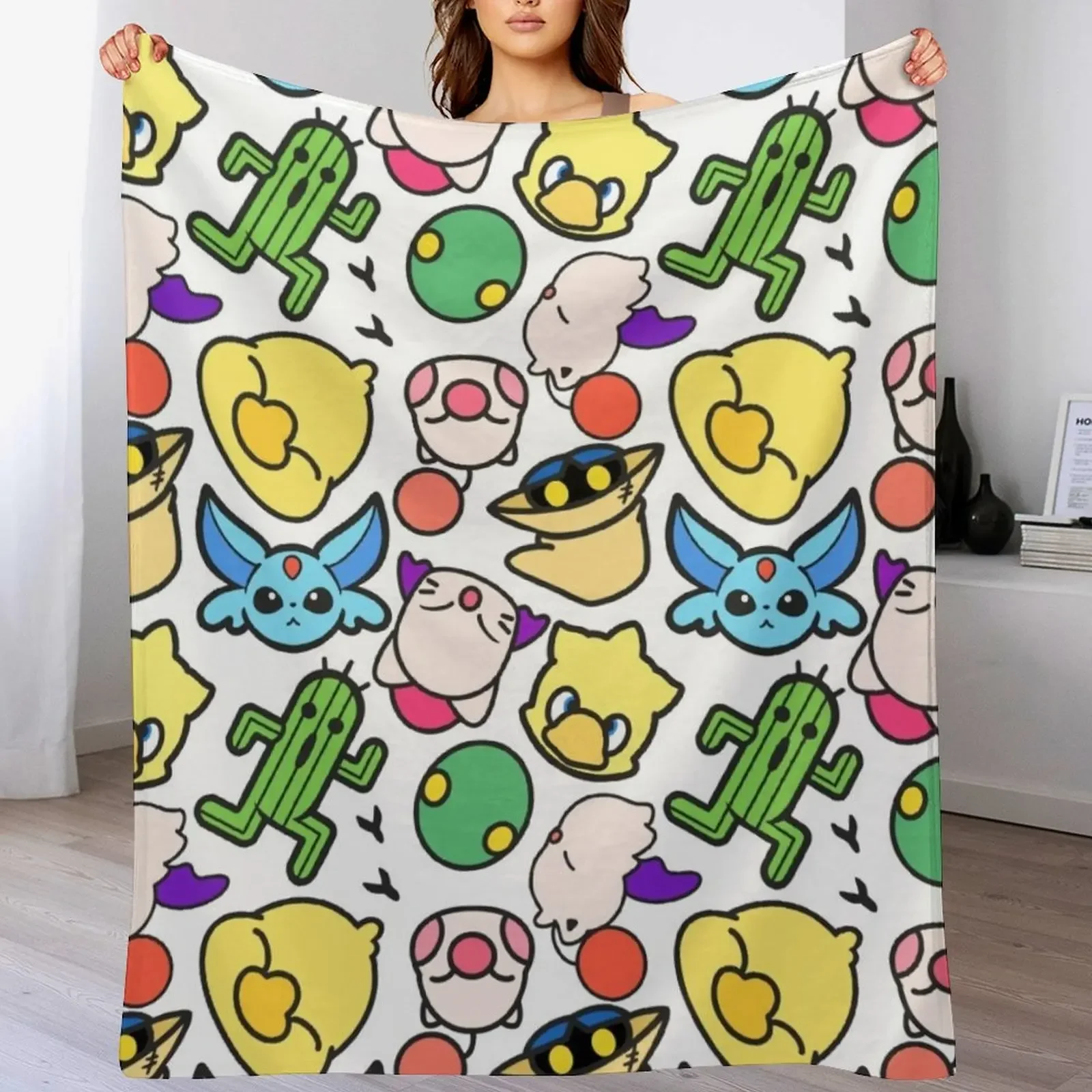 

Ff cute cartoon pattern Throw Blanket Blankets For Sofas Summer Travel warm for winter Blankets