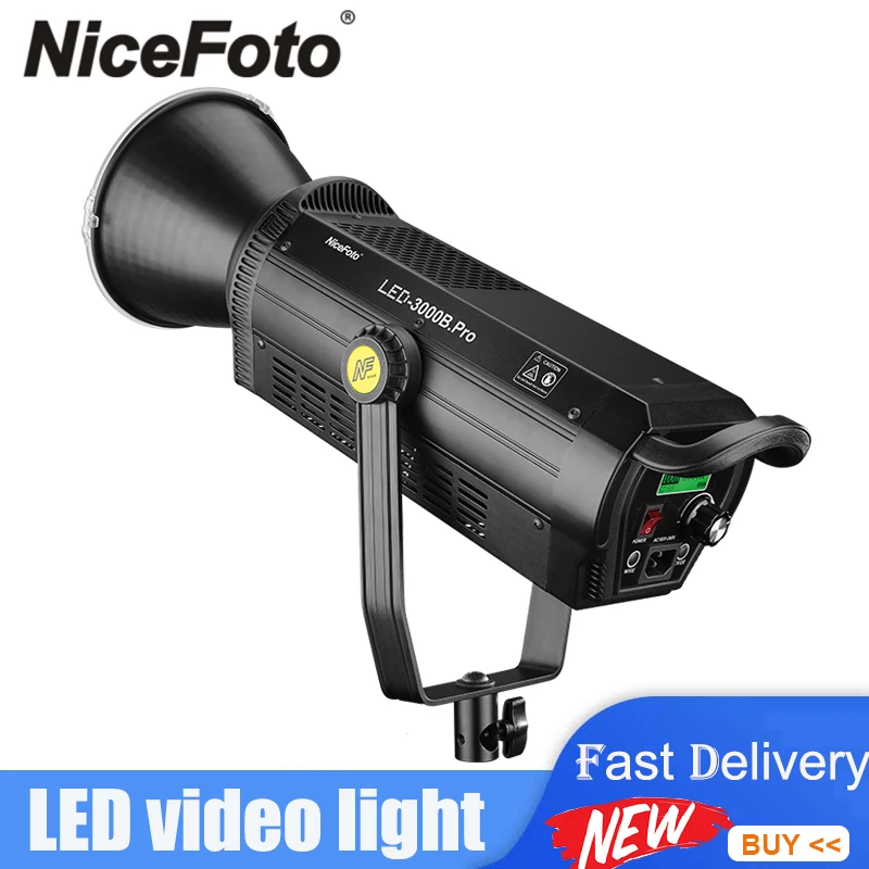 

NiceFoto LED-3000B.Pro 300W Professional LED video light Bowens Mount AC Power Supply