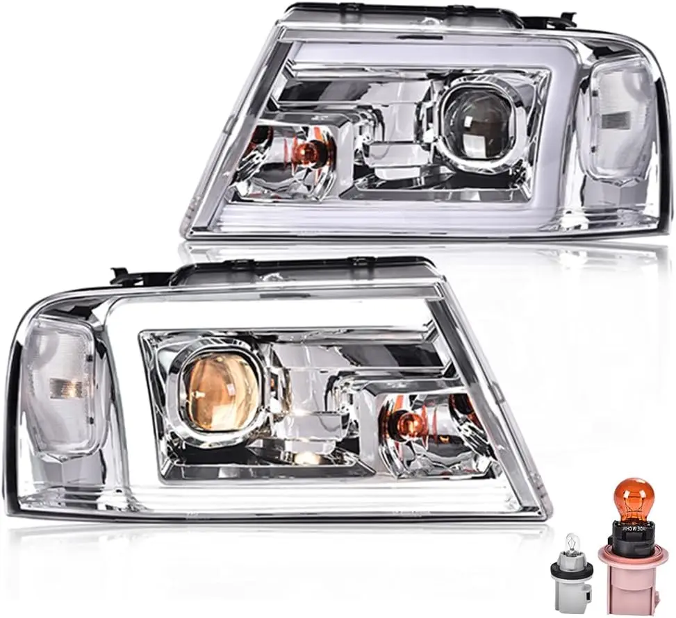 

LED DRL Headlights Assembly, Compatible with 2004-2008 Ford F150/ 06-08 Lincoln Mark LT (NOT Fit 2004 F150 Heritage/Flareside Be