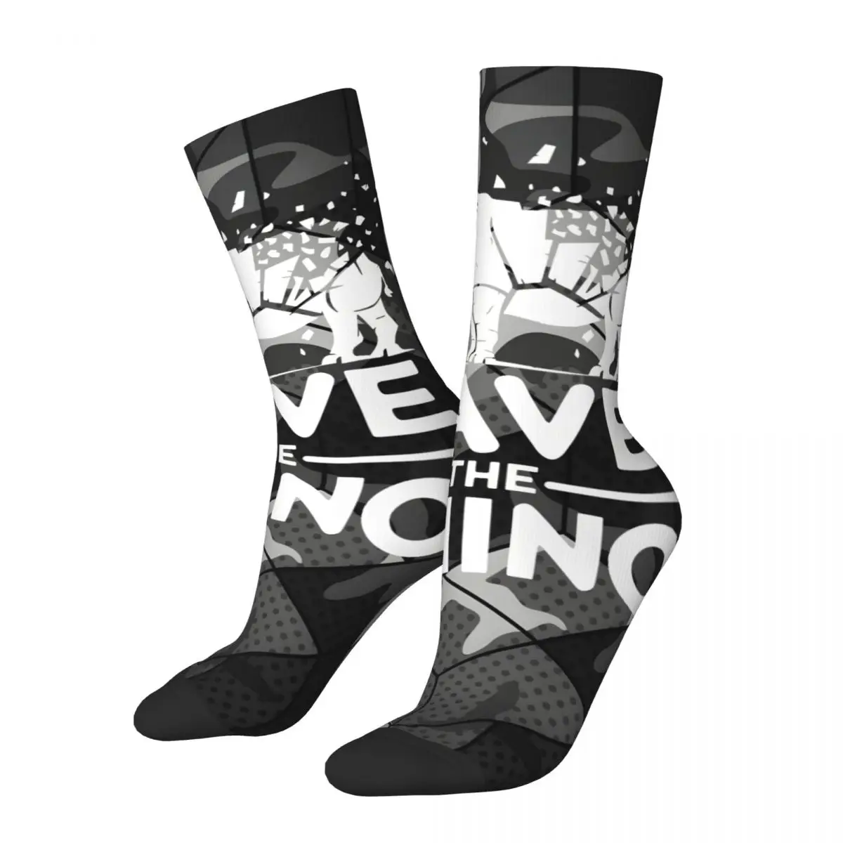 Protect Men's Socks Retro Harajuku Rhino Street Style Novelty Casual Crew Sock