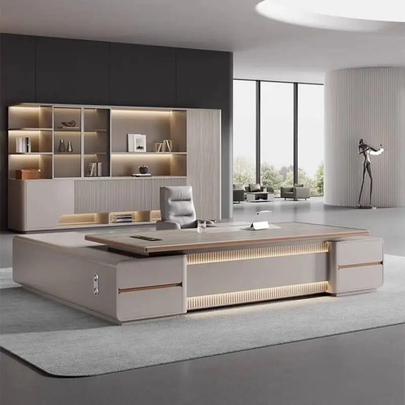 Strong Big Executive Office Desk Desktop Modern Luxury Adjustable Computer Desks Gaming Study Bureau Tafel Work Station Table