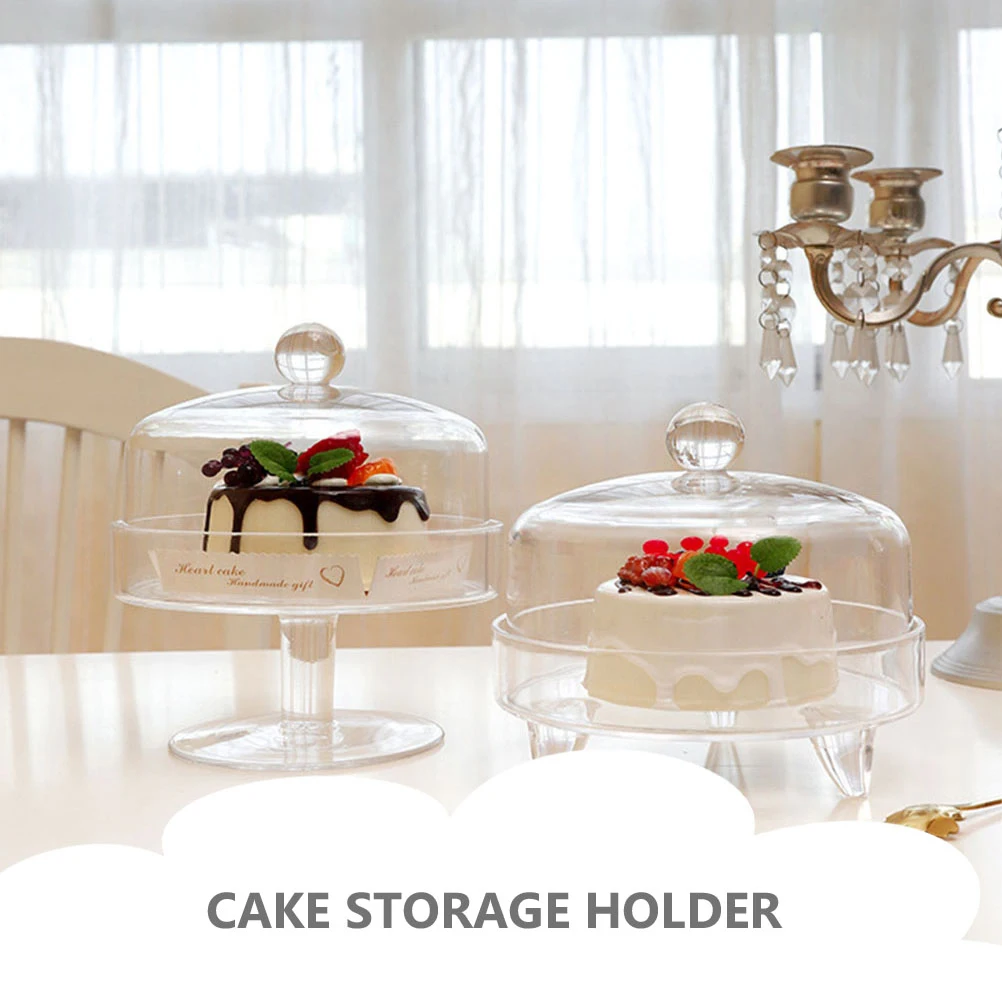 

1 комплект, акриловая прозрачная крышка для торта с ручкой для хранения продуктов, сохранения свежести, держателя для десерта, бытовой кухонный бар
