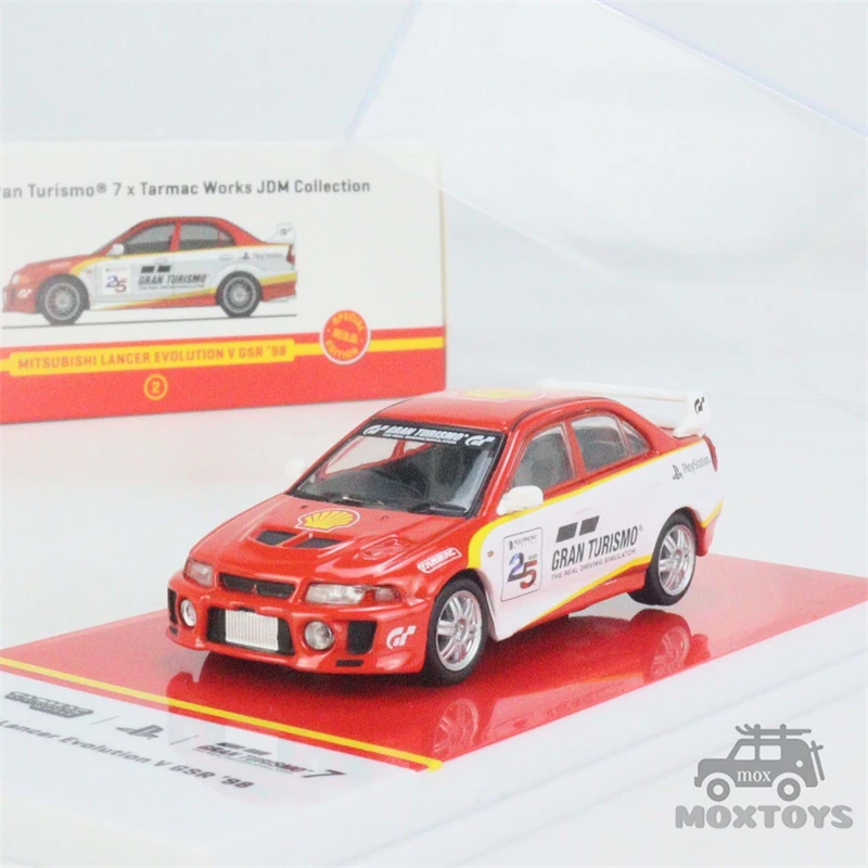 Gran Turismo 7 x Tarmac Works 1:64 Lancer Evolution VI Supra Diecast Model Car