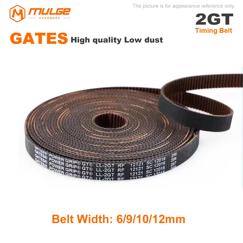 

Ремень ГРМ GATES-LL-2GT Gear 2GT, ремень синхронный шириной 6/9/10/12 мм, износостойкий для Ender3 CR10 Anet, детали для 3D-принтера