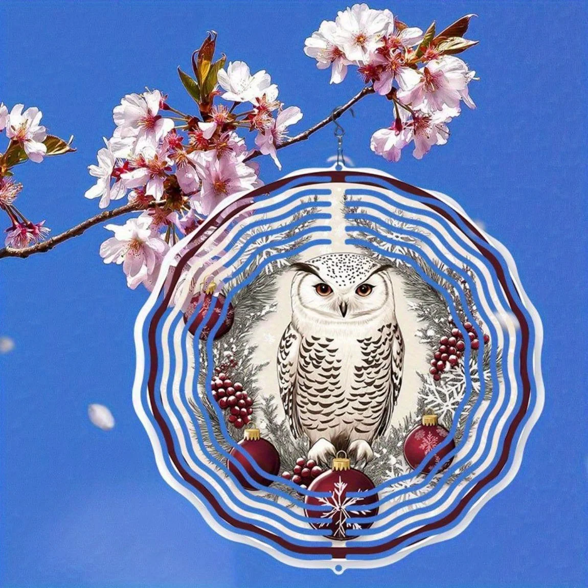 CIFBUY Wind Chime Metal Owl Spinner Garden Patio Yard Outdoor Hanging Ornament Infinite Rotatable Artistic Decor