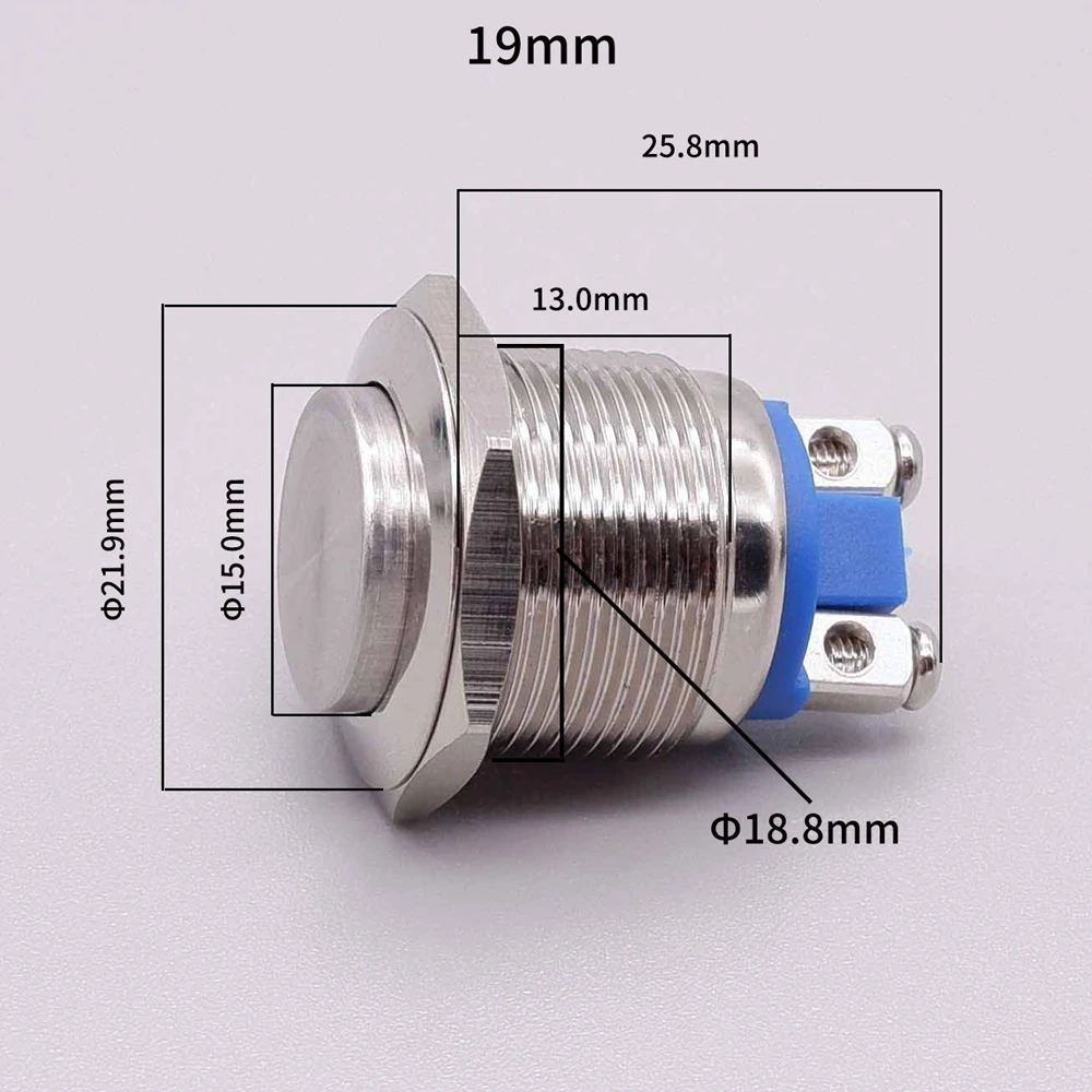 16mm 19mm 22mm Kolor Metalowe przełączniki przyciskowe Przełącznik PC Zasilanie silnika samochodowego Włączanie Wyłączanie Start Stop kolorowy