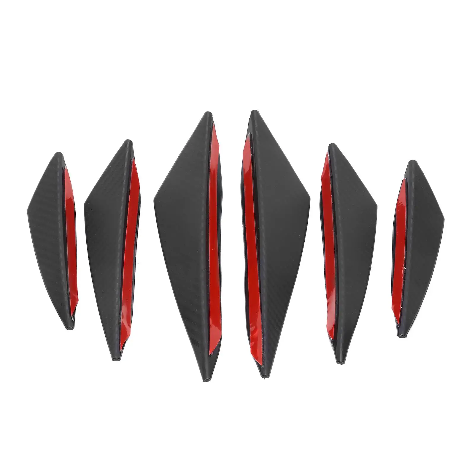 

Universal Black Carbon Fiber Style Front Bumper Lip Fin Splitter Canard Sticker: Enhance Car Styling