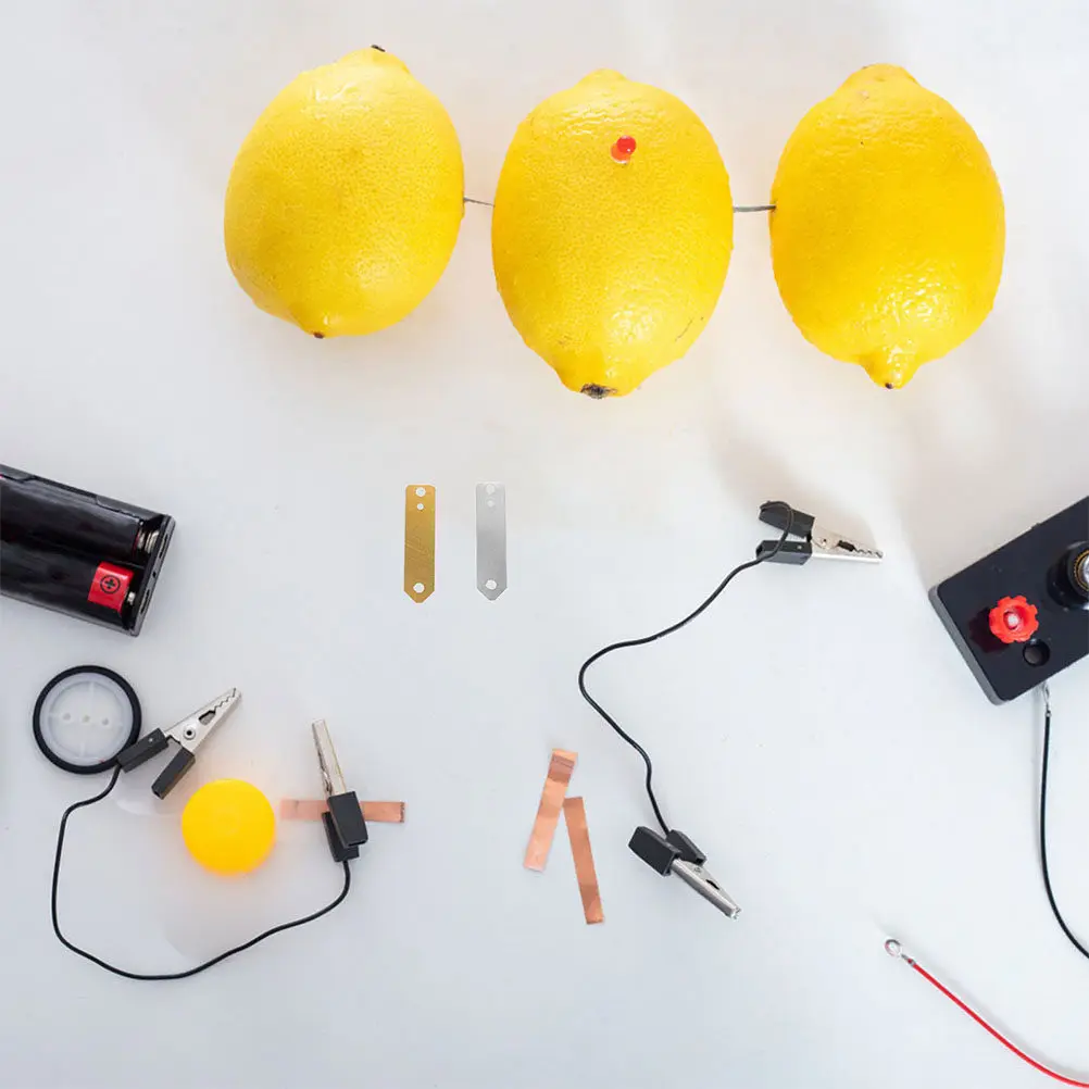 

Набор из 12 медно-цинковых полосок для электрохимических экспериментов с фруктами, образовательный комплект для научных опытов