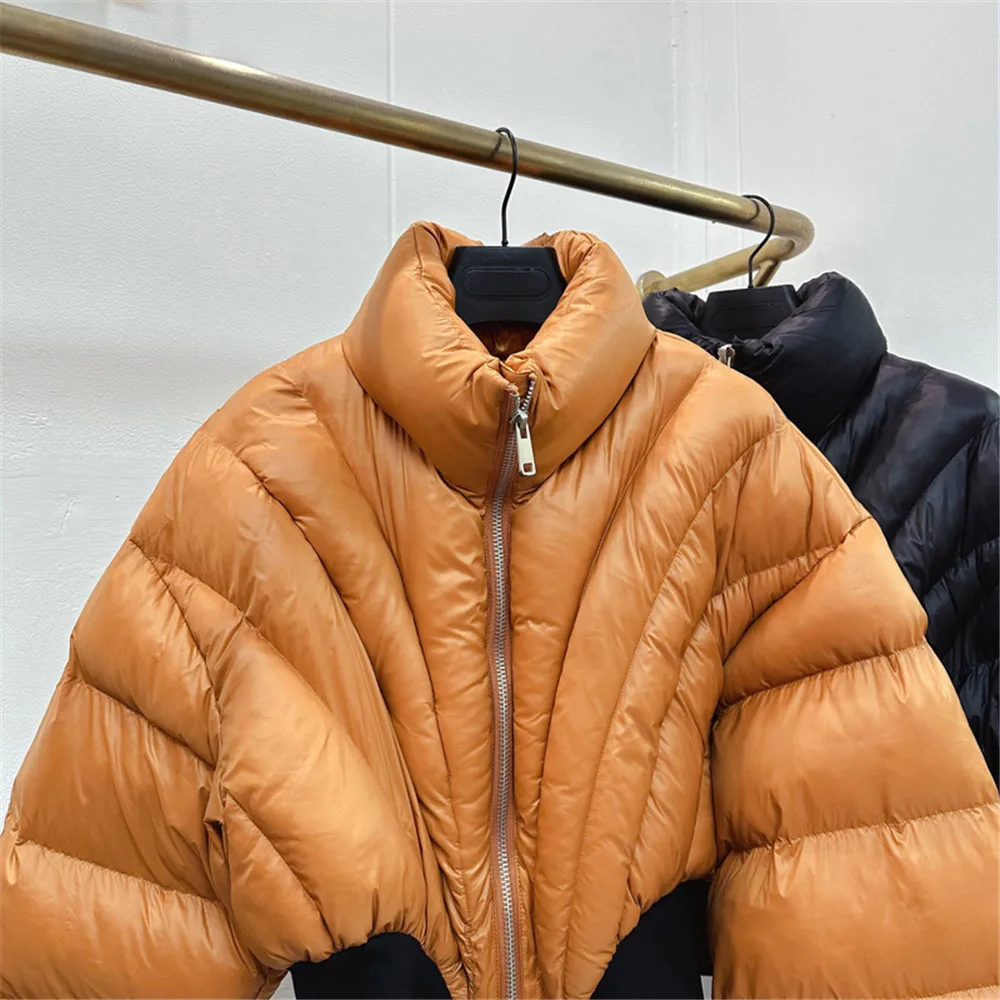 Winter New Fashion Design Stand Collar Padded Jacket Women long sleeved slim Cotton Coat Female warm Outerwear Y4719