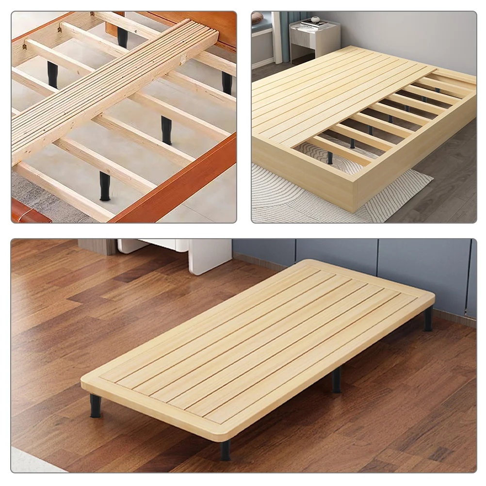

2Pcs Adjustable Height Bed Frame Legs Replacement Sturdy Design Quick Installation T-Shape Stability Under Mattress Support