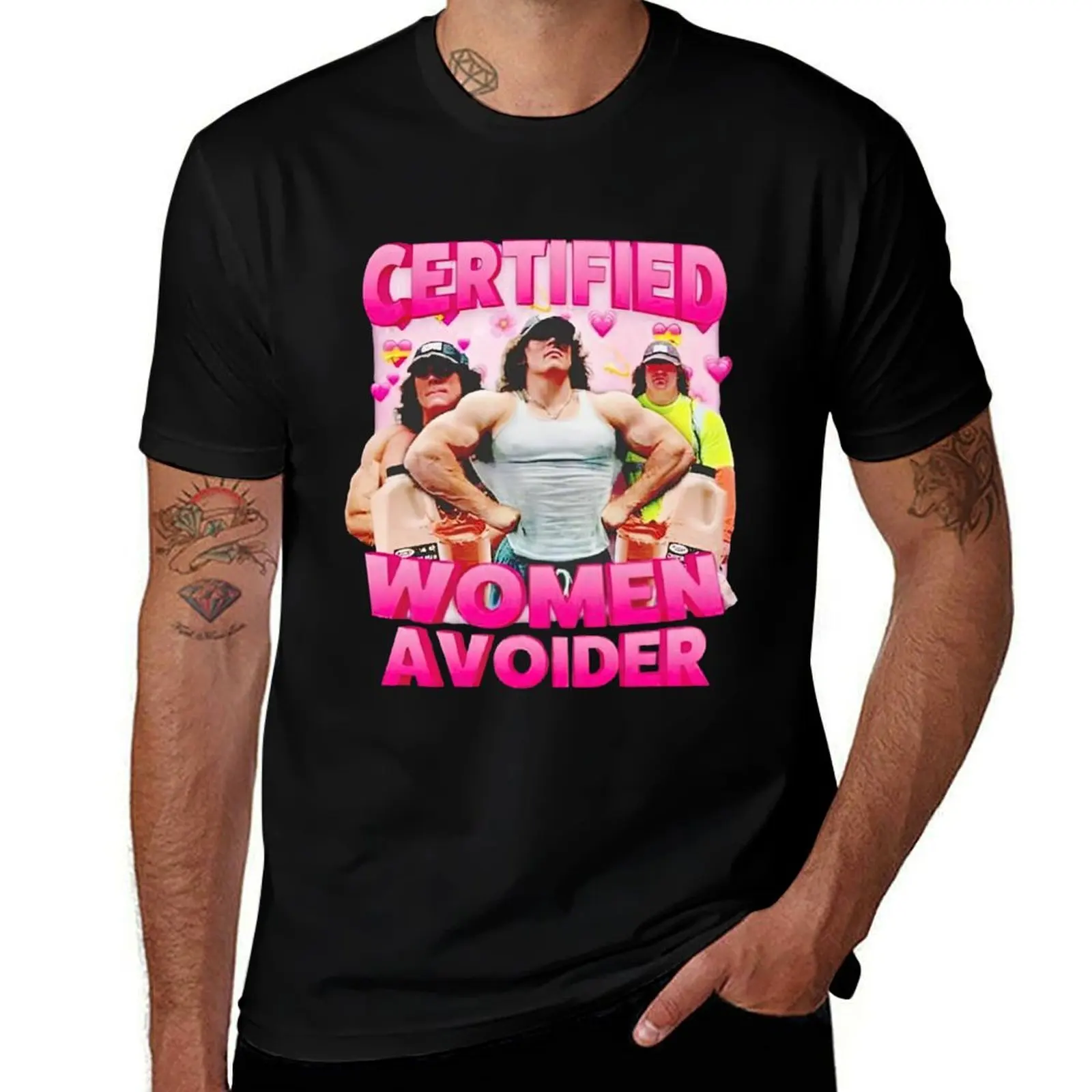 Certified Women Avoider Sam Sulek T-Shirt Breathable Sportswear for Men T-Shirt