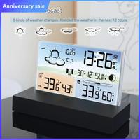 Weather Station Thermometer Electronics Desktop Alarm Clock Battery Wireless Sensor