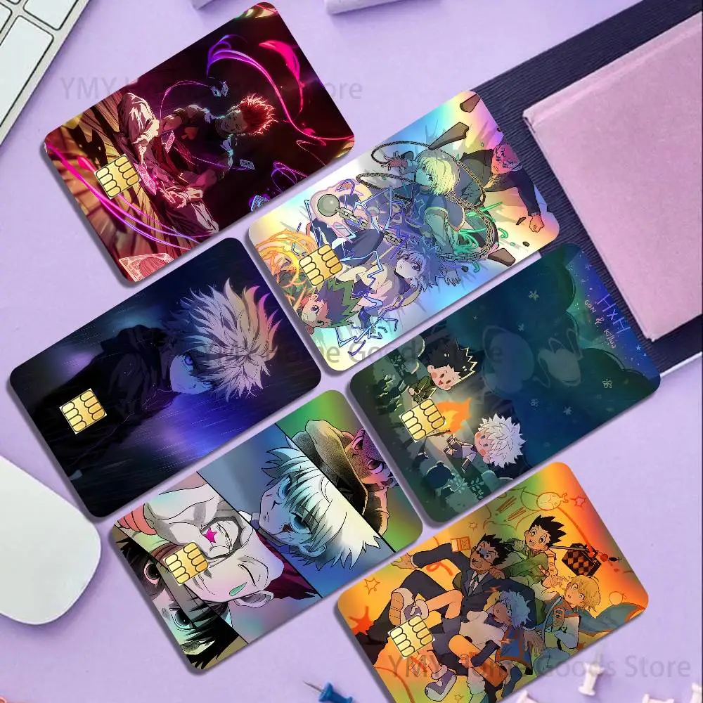 

Anime Cartoon H-Hunter X HunterS Holographic Laser Shinny Film Skin Cover Sticker for Debit Credit Card Bank Card