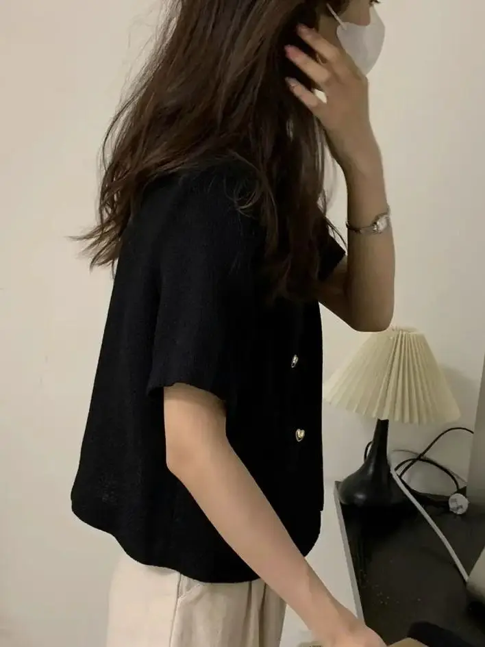 플러스 사이즈 300 파운드(136kg) 여성용 여름 캐주얼 다용도 탑 셔츠 면 폴리에스터 혼방