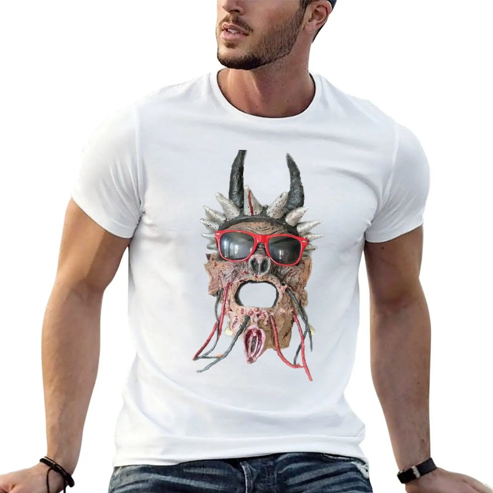 Oderus T-shirt vintage aesthetic clothes Men's cotton t-shirt