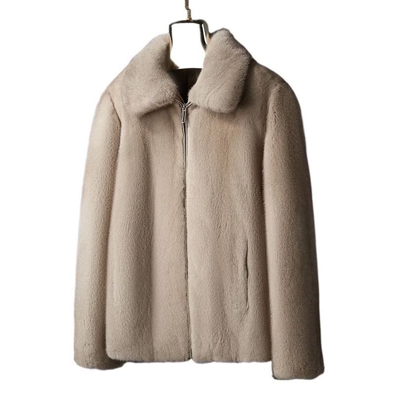 

Tcyeek Natural Mink Fur Coat Men Winter Clothes 2025 Real Fur Jacket Warm Whole Mink Mens Coat New in Coats Chic Куртка Мужская