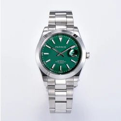 Fashion Parnis 39.5mm Green Dial Men Mechanical Watches Sapphire Crystal Miyota 8215 Automatic Men Watch relogios masculino 2024