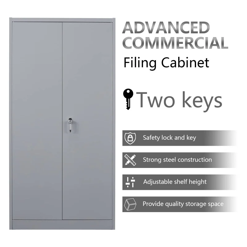 مخصص. خزانة تخزين معدنية مع 2 و 4 أرفف خزانة تخزين فولاذية قابلة للقفل مستودع جراج المكتب