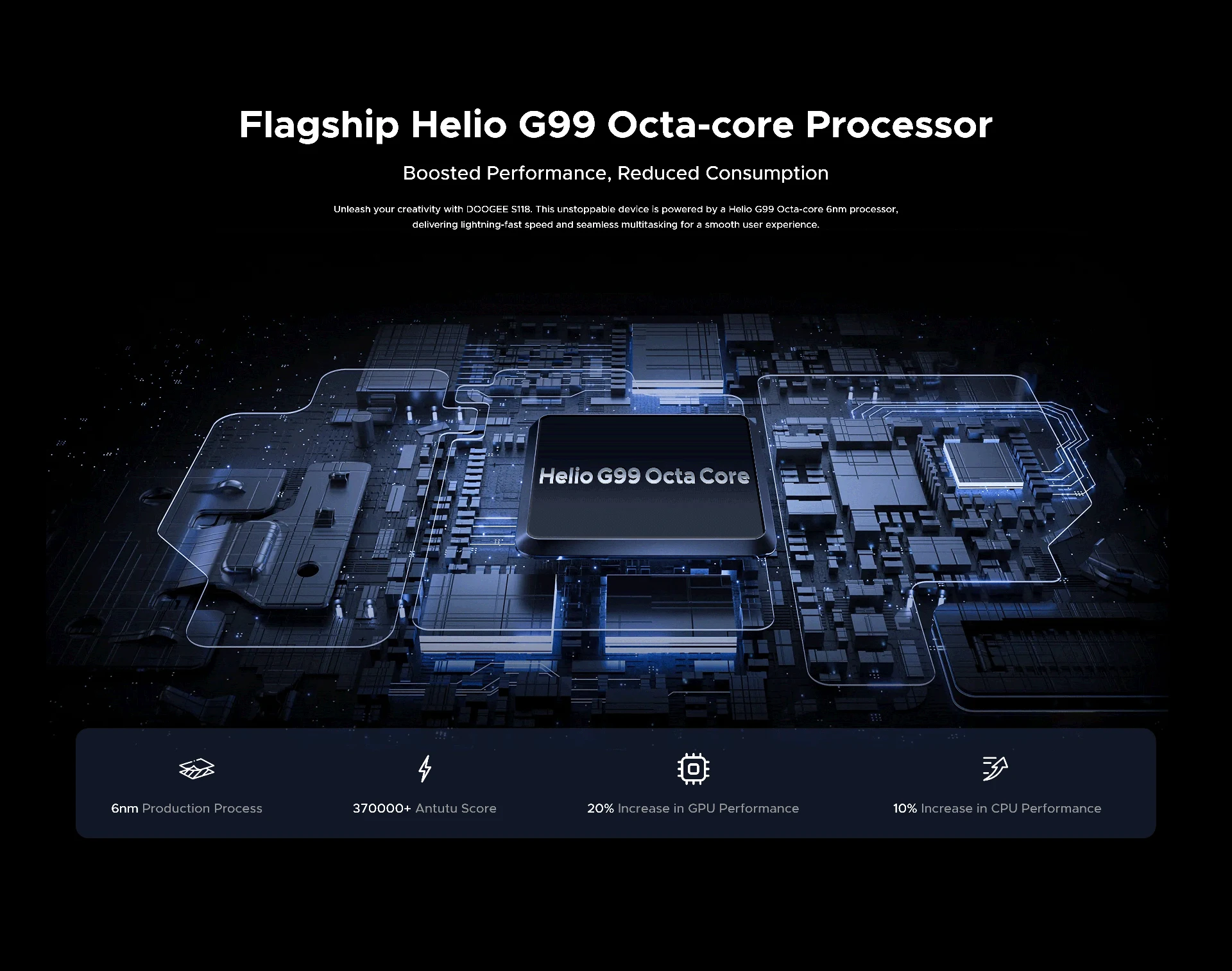 DOOGEE S118 Rugged Phone 6.58" FHD+ Screen Helio G99 Telephon Portable 8GB+512GB 10800mAh 50MP Triple Smartphone Android 14 NFC