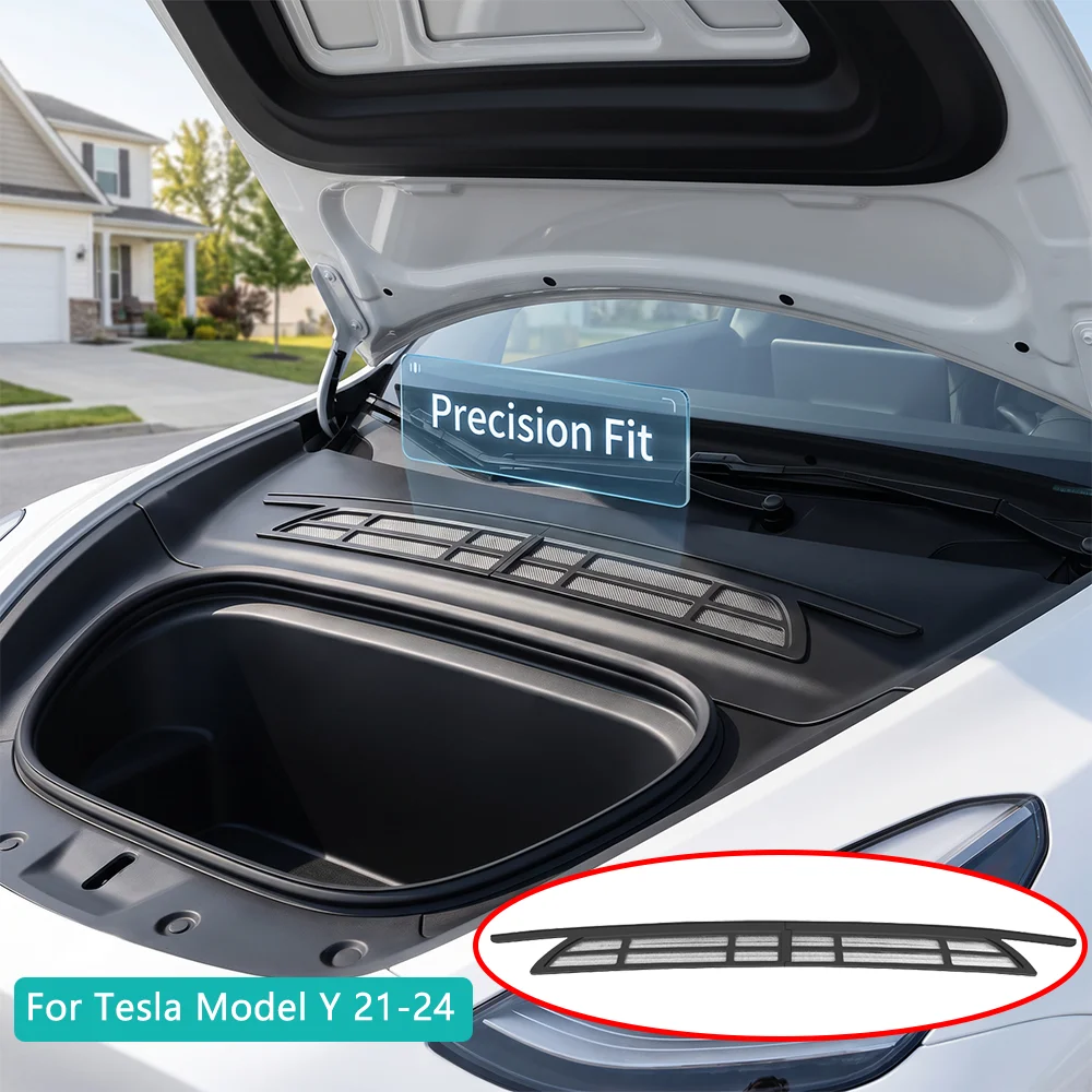 For Tesla Model Y 2021-2024 Front Air Inlet Protective Cover Insect-proof Net Air-conditioning Anti-fouling Net Car Accessories