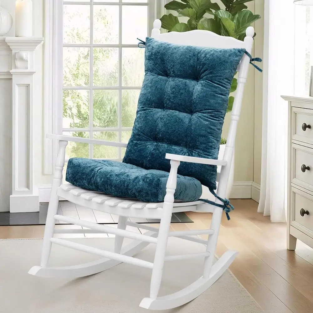 

Non-Slip Outdoor Rocking Chair Cushion Set with Ties for Indoor/Outdoor Use and Garden Comfort
