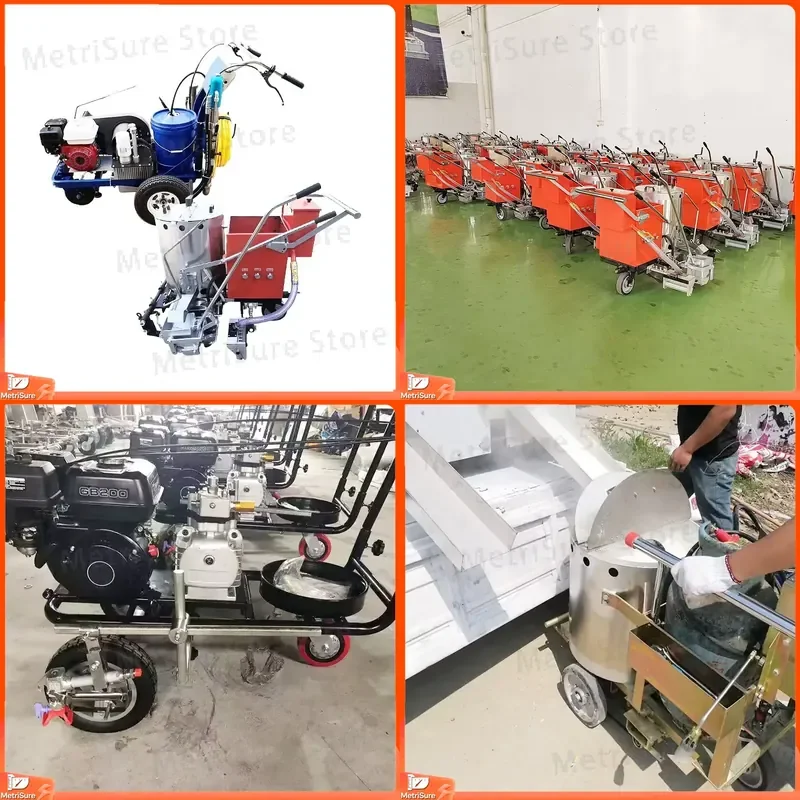 Purpose Hand Push Road Marking Cold Spray and Hot Melt Line Striping Equipment 100kg Capacity for Pavement