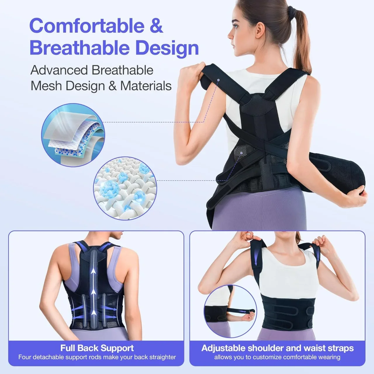 Adjustable Scoliosis Posture Corrector Back Brace for Lumbar Support Spinal Alignment De Espalda Belt Postural Straightener