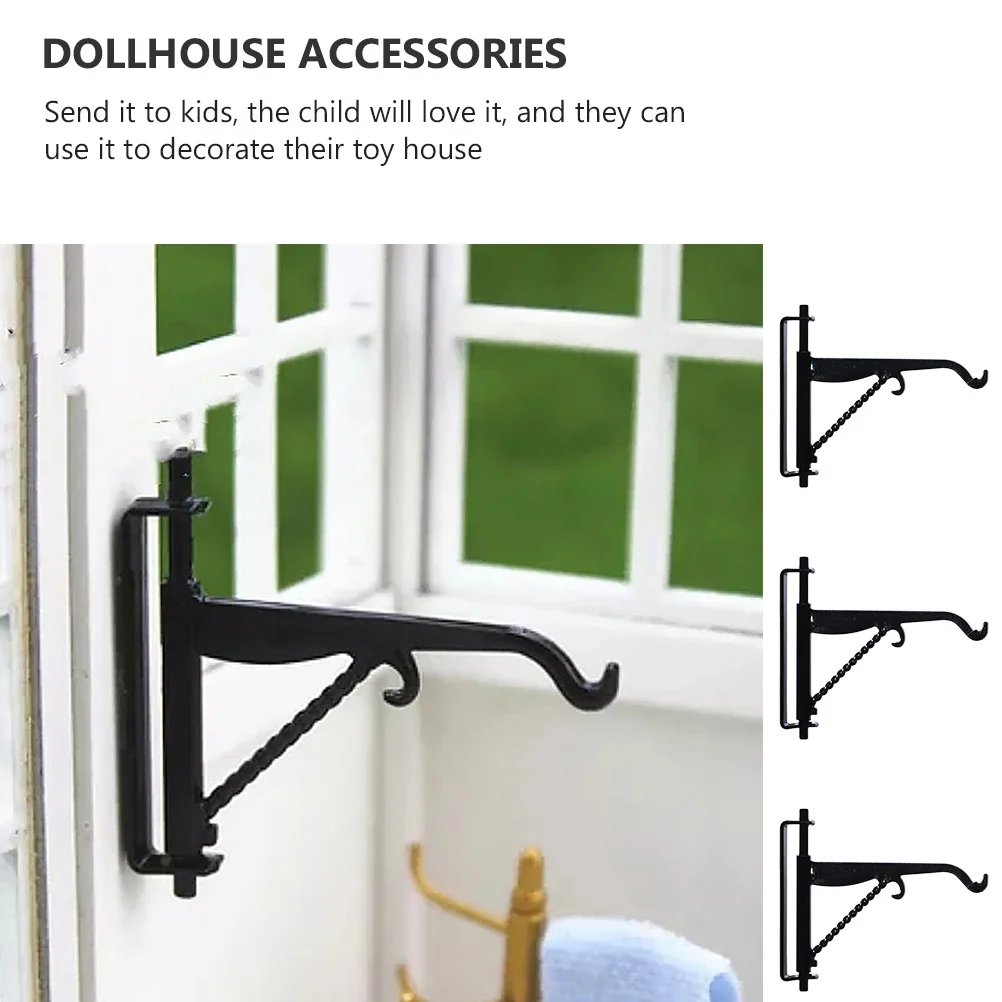 Mini Iron Frame Hook Dollhouse Hooks Supplies Accessories Models Decor for Small Home