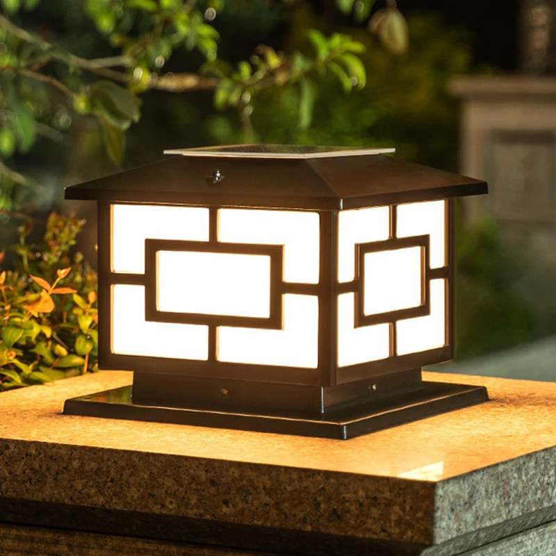 Led Solar Outdoor Courtyard, Gate, Household Villa Garden Waterproof Wall Column Headlight