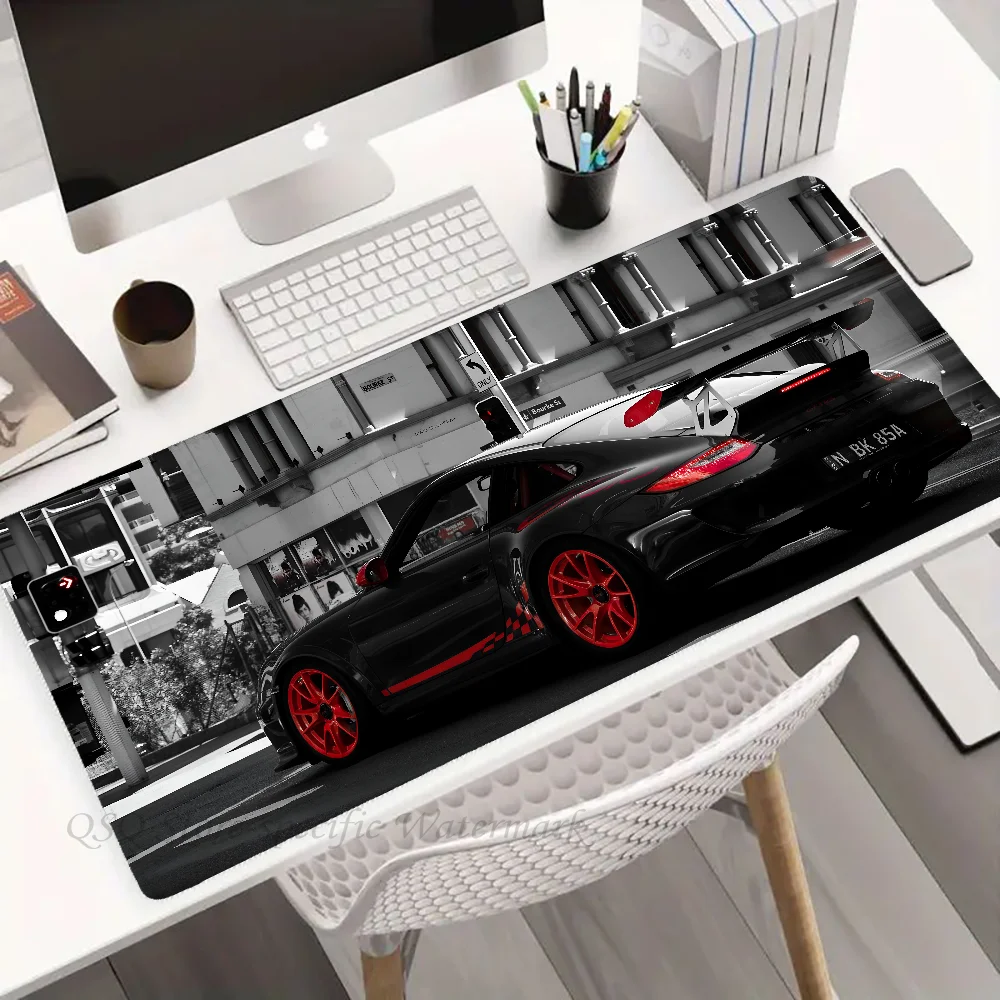 P-Porsche 911 Mousepad Large Gaming Mouse Pad LockEdge Thickened Computer Keyboard Table Desk Mat