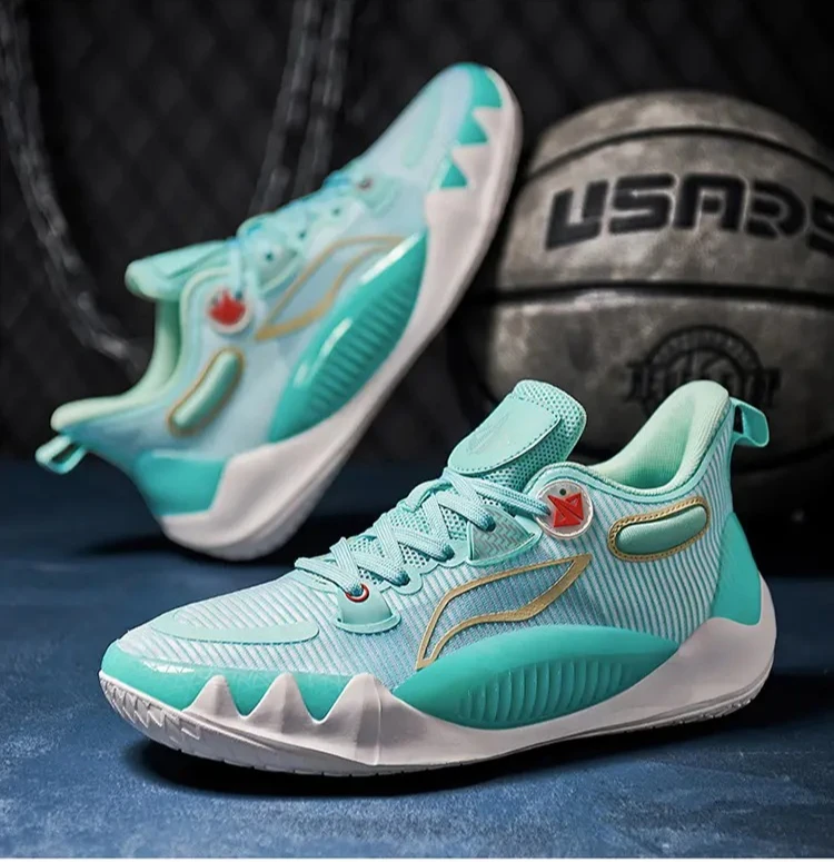 أحذية كرة سلة احترافية جديدة مضيئة ومنخفضة الجودة، أحذية رياضية خفيفة وناعمة للطلاب الذكور، أحذية ألعاب التدريب