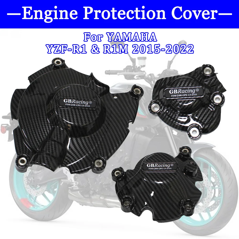 For YAMAHA YZF-R1 & R1M 2015 2016 2017 2018 2019 2020 2021 2022 Motorcycle Accessories GB Racing Engine Protection Carbon Fiber