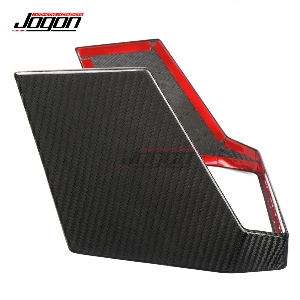 ل تسلا Cybertruck Cyberbeast 2024 2025 ألياف الكربون سيارة الداخلية شاشة عرض خلفية غطاء اللوحة السفلية اكسسوارات الكسوة