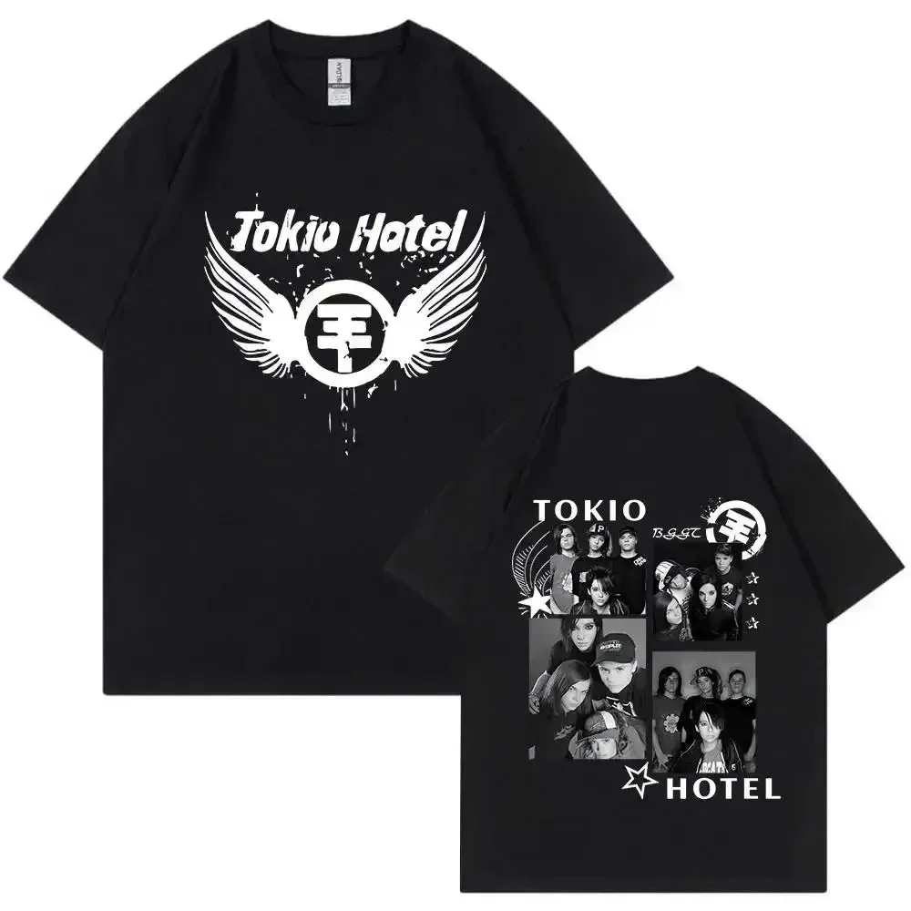 Rock Band Tokio Hotel Kaulitz Print T-Shirt Trend Kurzarm-Shirt Herren Damen Hip Hop Streetwear Mode Harajuku Y2K Kleidung – Detail 10