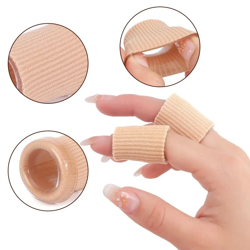 Fiber Gel Toe Finger Cushion Sleeves Anti-Friction Corn Callus Protective Shoe Pads