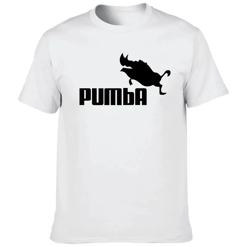 New fashion heavyweight PUMBA Man Printed T-shirt Summer Hip-hop Sports Bottom Short-sleeved Flying Boar Wild  Spoof Creativity