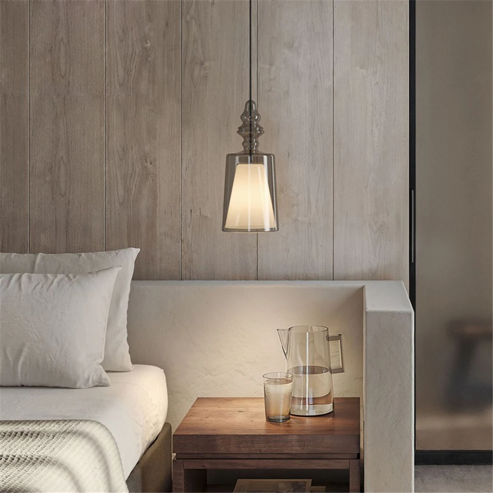 

Nordic French Glass Colored Led Pendant Lights Modern Luxury Indoor Kitchen Bar Dining Table Hanging Lamp Loft Lighting Fixtures