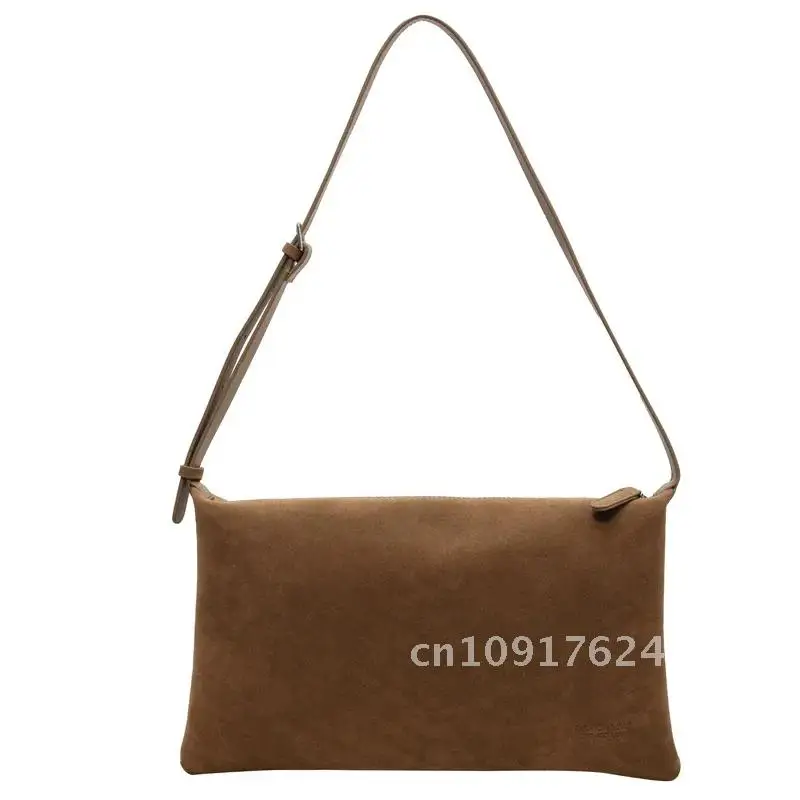 Women's Slouchy Vintage Frosted Suede New Fall/winter Shoulder Underarm Bag Simple Tote Bag Large Capacity Bag