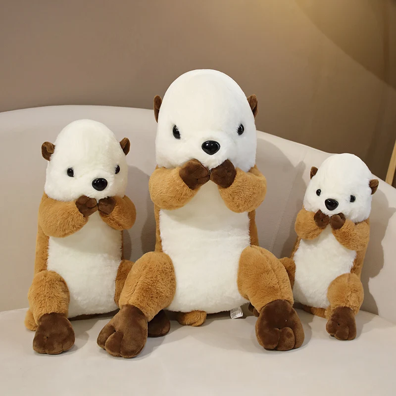 

Simulation Sea Otter Doll Plush Toy Anime Lifelike Cartoon Soft Ermine Otter Plushies Toys for Girls Boys Kids Gifts Home Decor