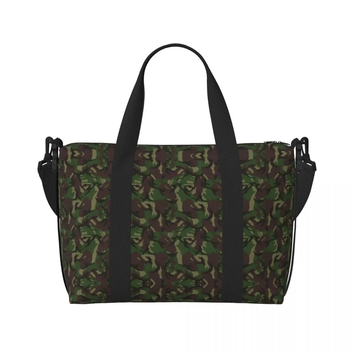 Custom British DPM Camo Tote Bag for Women Large Capacity Military Army Camouflage Beach Gym Travel Bags