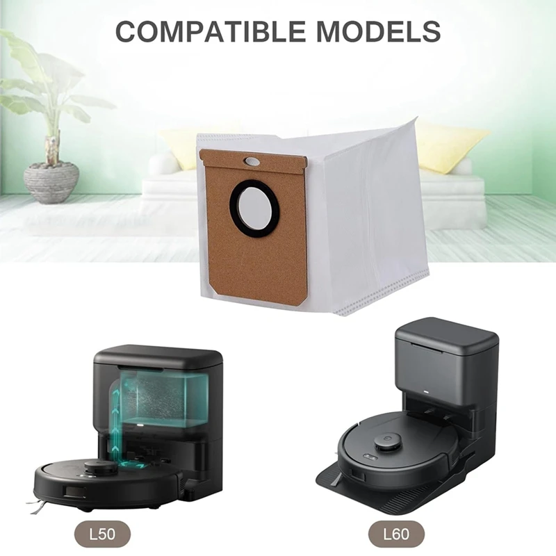 كيس غبار بديل AD للمكنسة الكهربائية الروبوتية من سلسلة Eufy L50 SES، L60 SES، لـ Conga Home 10000، 8090 Ultra، 9090 AI