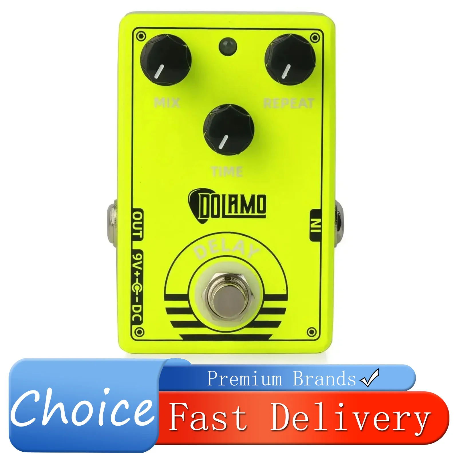 

Dolamo D-14 Delay Electric Guitarra Effector Pedal Alloy Casing True Bypass Up to 1 Second Delay Time Guitar Accessories Parts