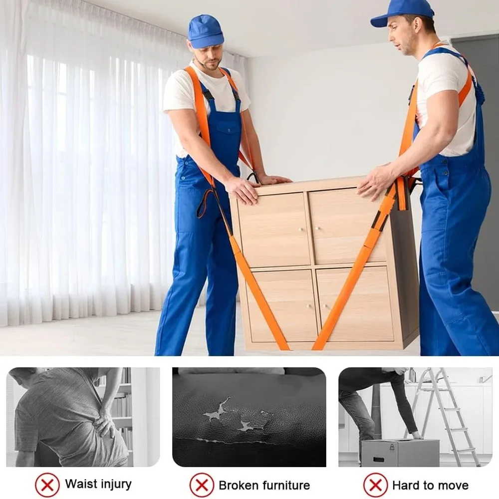 Furniture Moving Carrying Straps Shoulder Forearm Carry Rope Lift Heavy Furniture Transport Belt Ropes Lifting Cord Moving Strap