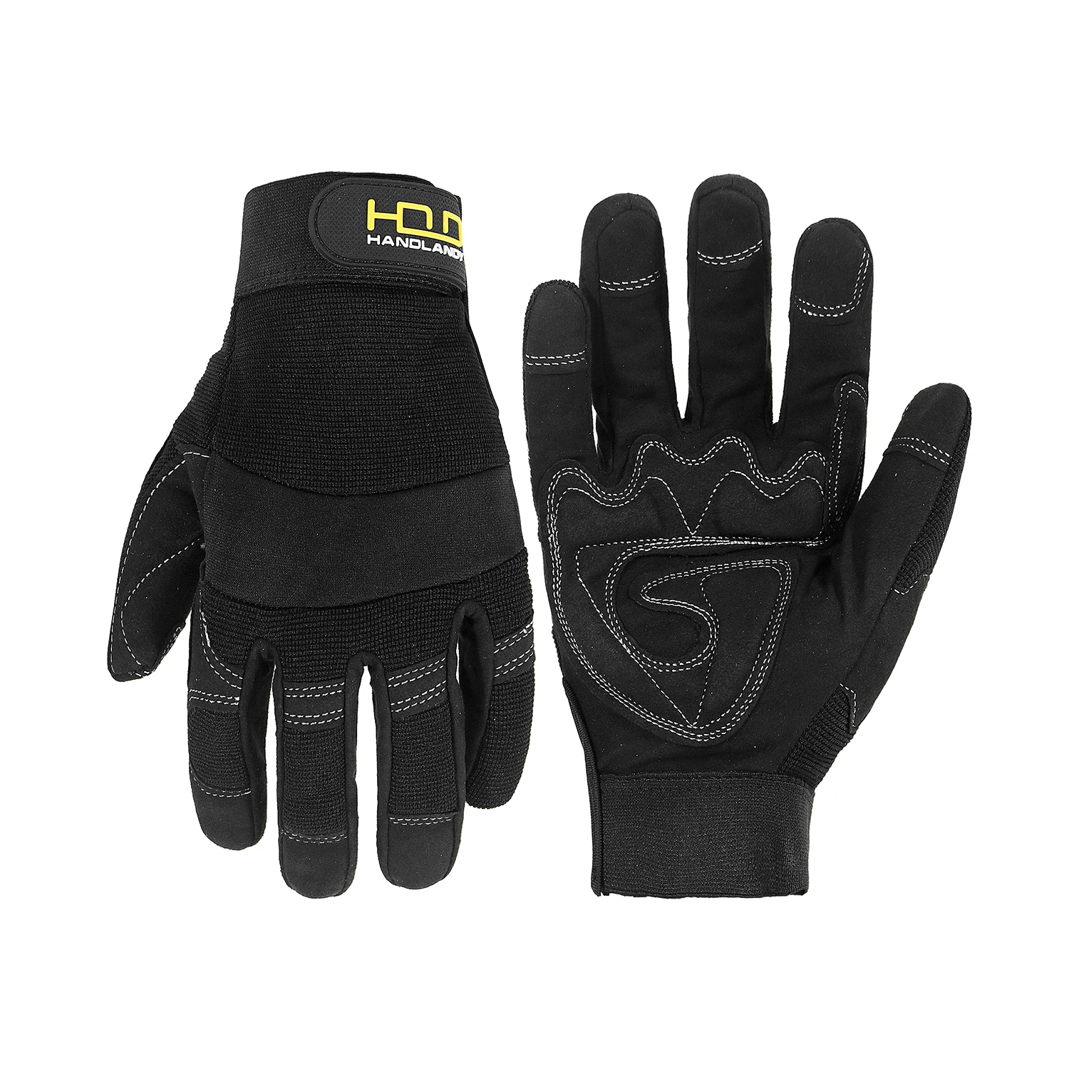 HANDLANDY Work Gloves for Men & Women, Utility Mechanic Working Gloves Touch Screen, Flexible Yard Work Gloves