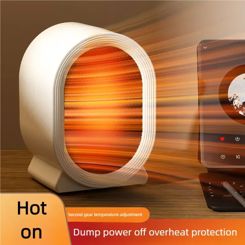 Xiaomi Youpin سخان سطح المكتب الحرارة العمودية غرفة نوم المنزل سخان كهربائي صغير عنبر سخان الحرارة السريع مناسبة مكتب المنزل