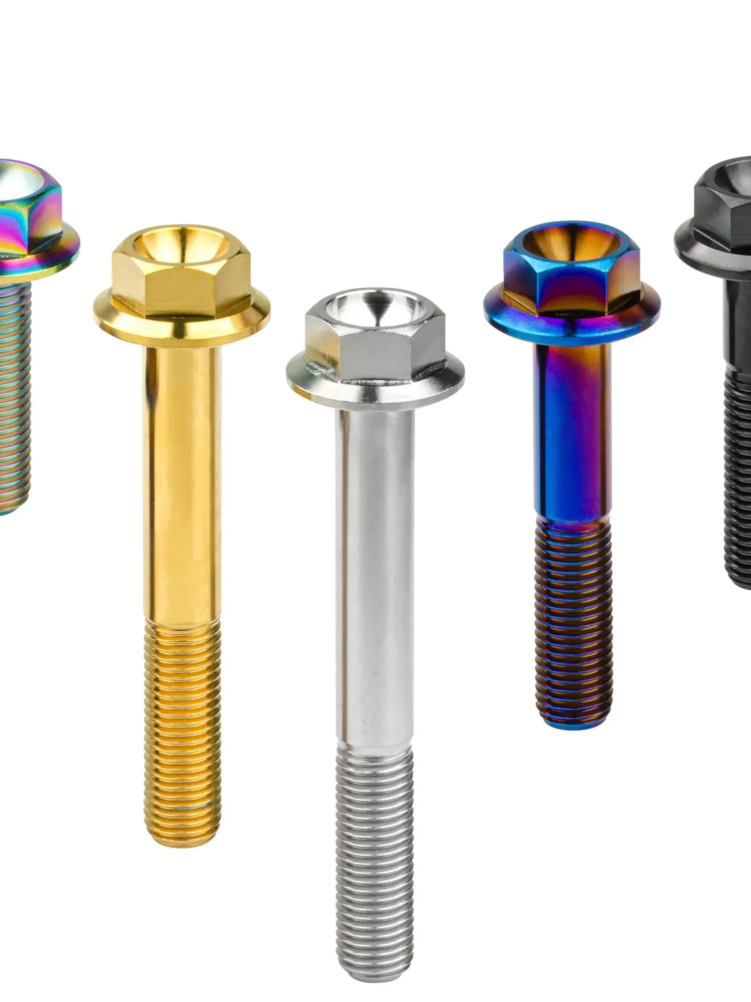 AliExpress Wanyifa Titanium Bolt M10X20 25 30 35 40 45 50 55 60 65 70 75 80 100mm Flange Fasteners for Motorcycle Bike Parts
