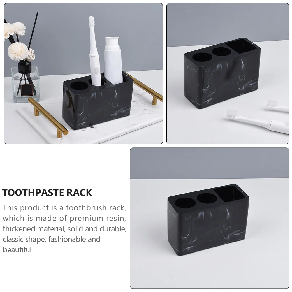 

Toothbrush Holder Rack Resin Small Size Kids Razor Toothpaste Storage Bathroom Accessories Easy Clean Draining Hole