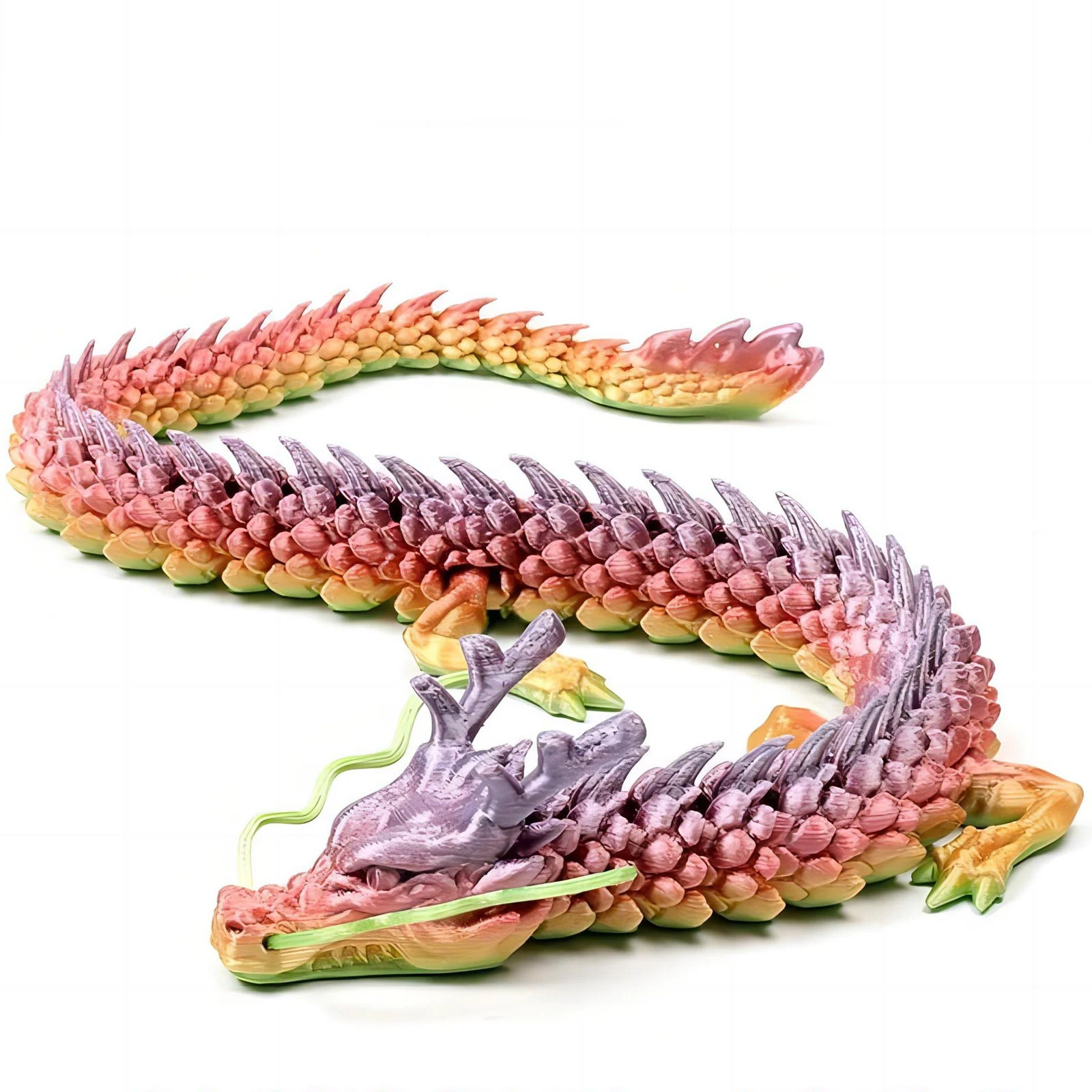 3D Printed Conjoined Dragon Ornaments, Movable Cartoon, Dragon Plants, Rockery, Fish Tank Landscaping Decoration, 30cm 60cm - view 4