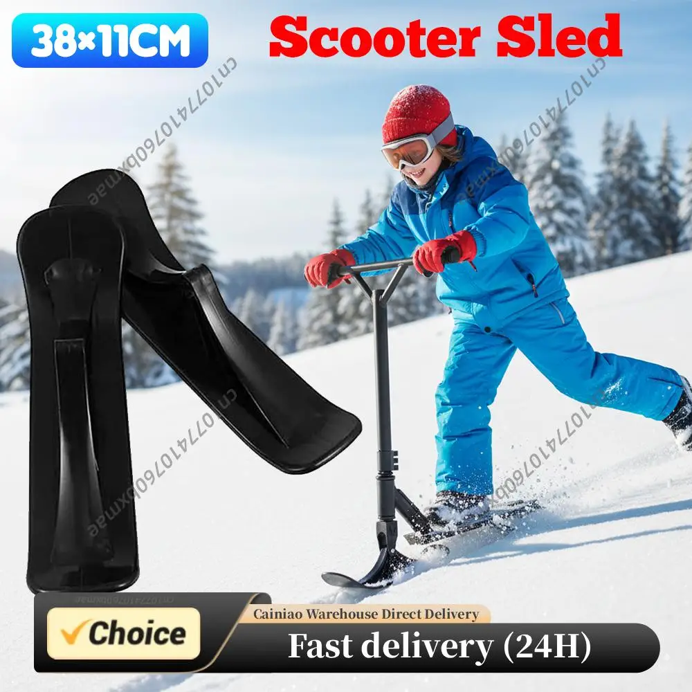 

1 Pair Scooter Sled Ski Sleigh Snow Sledge Board Set Snow Ski Scooter Ski Sledge for Kids Outdoor Accessories