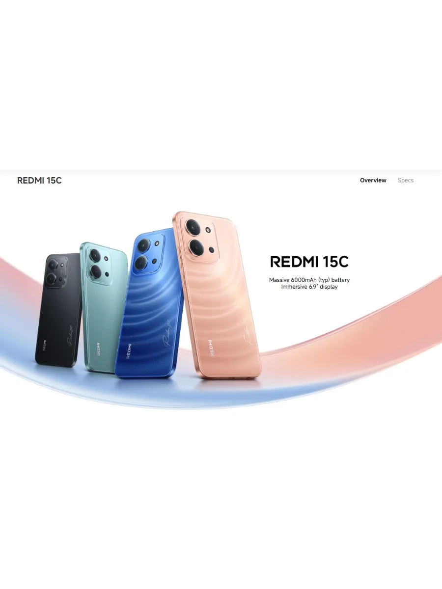2026 New Original REDMI 15C 4G Smartphone Helio G81 Ultra Octa-core Processor 8MP Front Camera IP64 Dustproof Waterproof Thin Bo